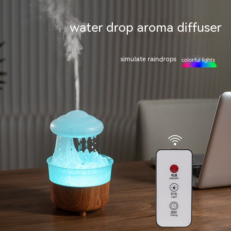 Creative Colorful Light Raindrops Aroma Diffuser Desktop Humidifier Home Decor