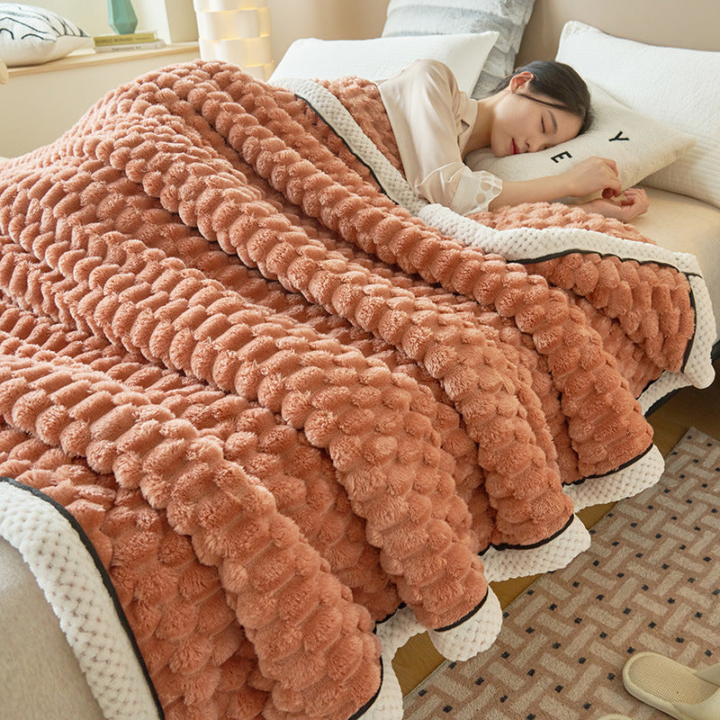 Coral Flannel Winter Thicken Thermal Cover Blanket